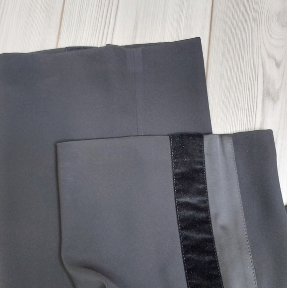 NWOT Almost Vintage Evening Wear Cambio Jet Black Tuxedo Wide Leg Pants Small - Picture 6 of 13